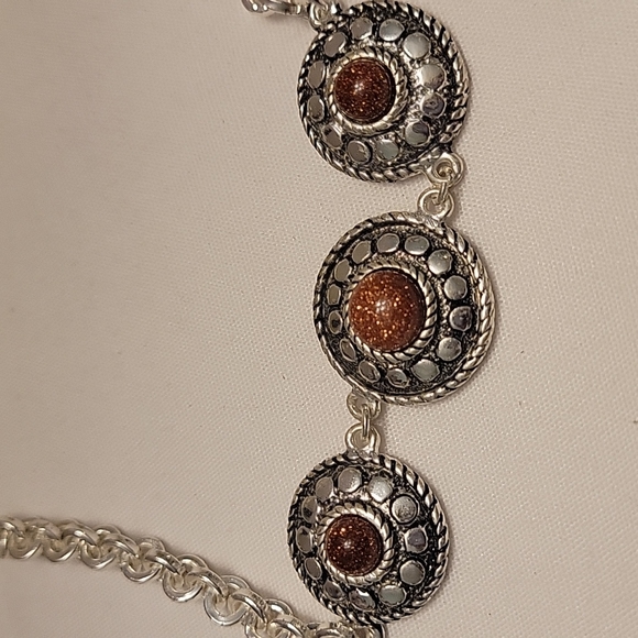 3 Piece Silver-Tone & Sandstone Set - Picture 6 of 6